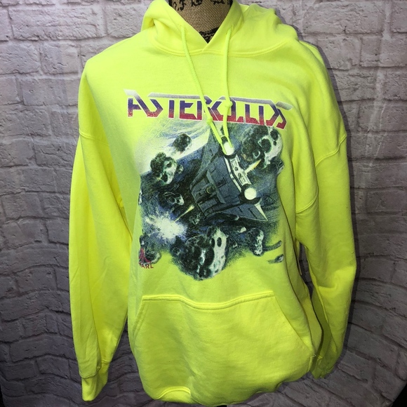 Tops - ASTEROIDS Neon Green Hoodie